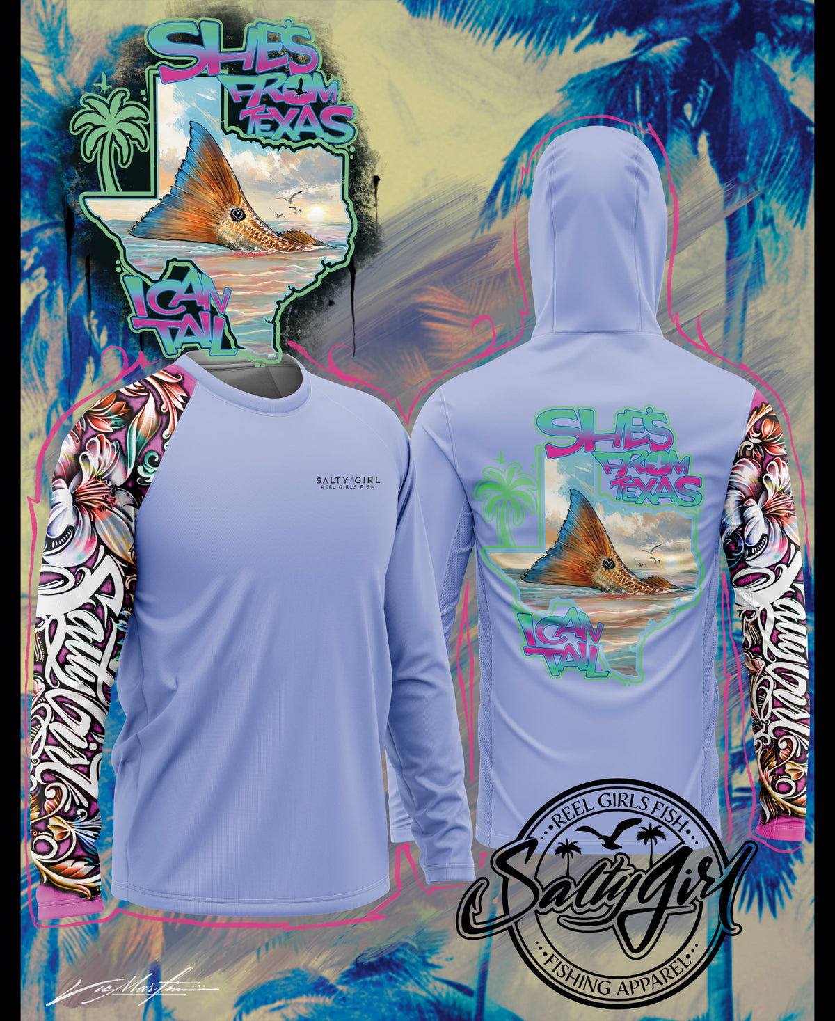 She's From Texas I can Tail Hoodie Light Purple (PRE-ORDER SALE)