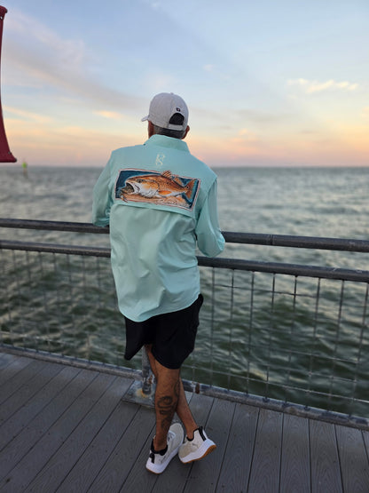 PESCA SOUTH Casual Button Up Shirts Long Sleeves